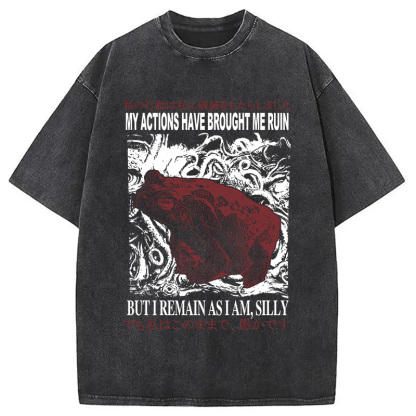 Tokyocanvas My Actions Brought Me Ruin Vintage Washed T-Shirt
