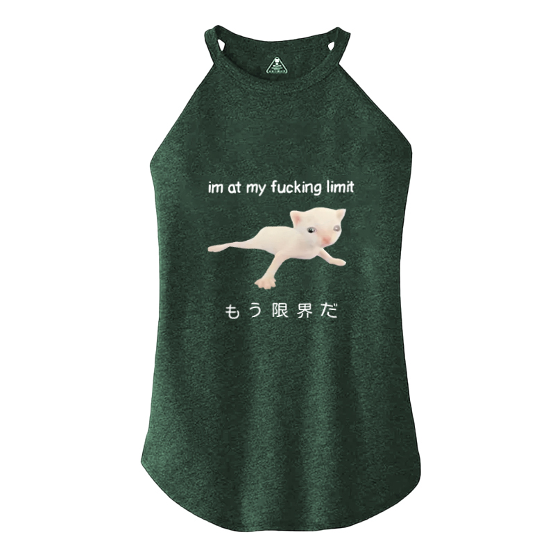 Tokyocanvas Cat Reaching Its Limit Cotton Tank