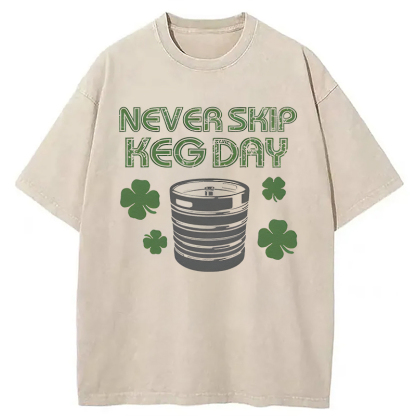 Tokyocanvas Never Skip Keg Day Washed T-Shirt