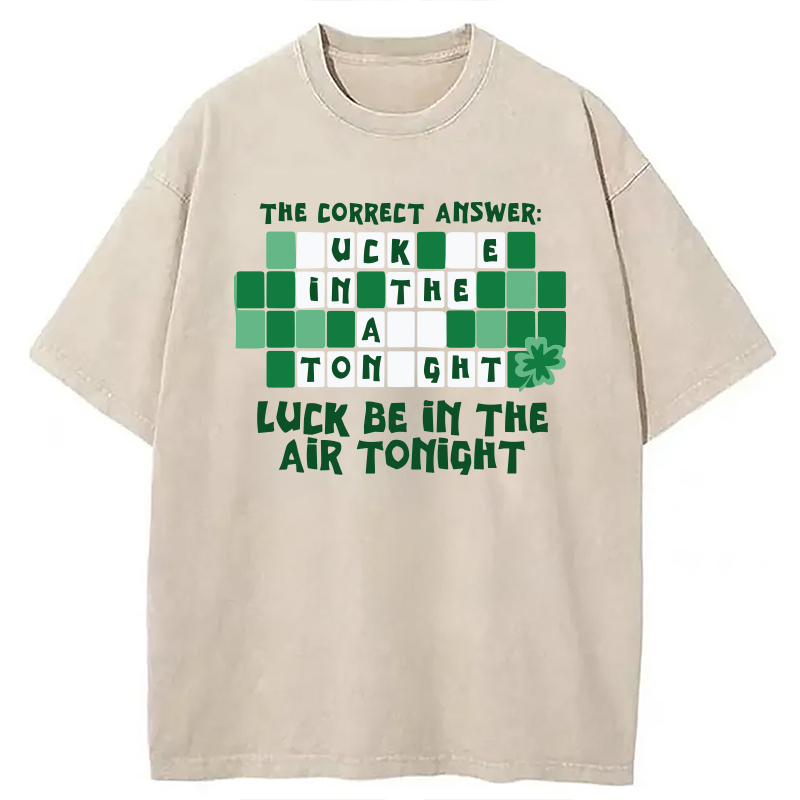 Tokyocanvas Luck Be In The Air Tonight Washed T-Shirt