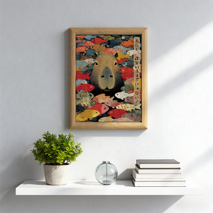 Tokyocanvas Am I Too Lovable Capybara Framed Art Print