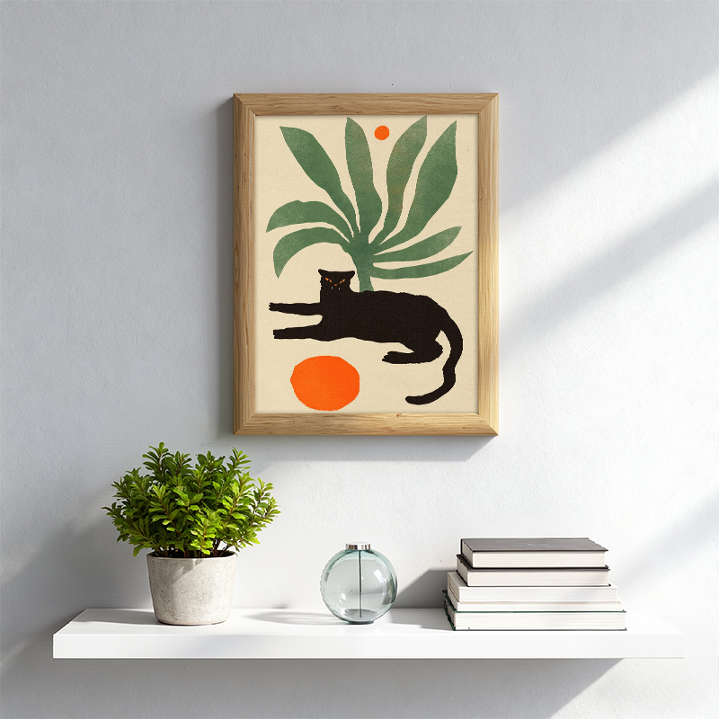 Tokyocanvas Lazy Day Framed Art Print