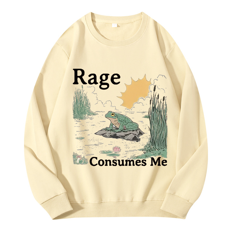 Tokyocanvas Rage Consumes Me Frog Pond Classic Sweatshirt