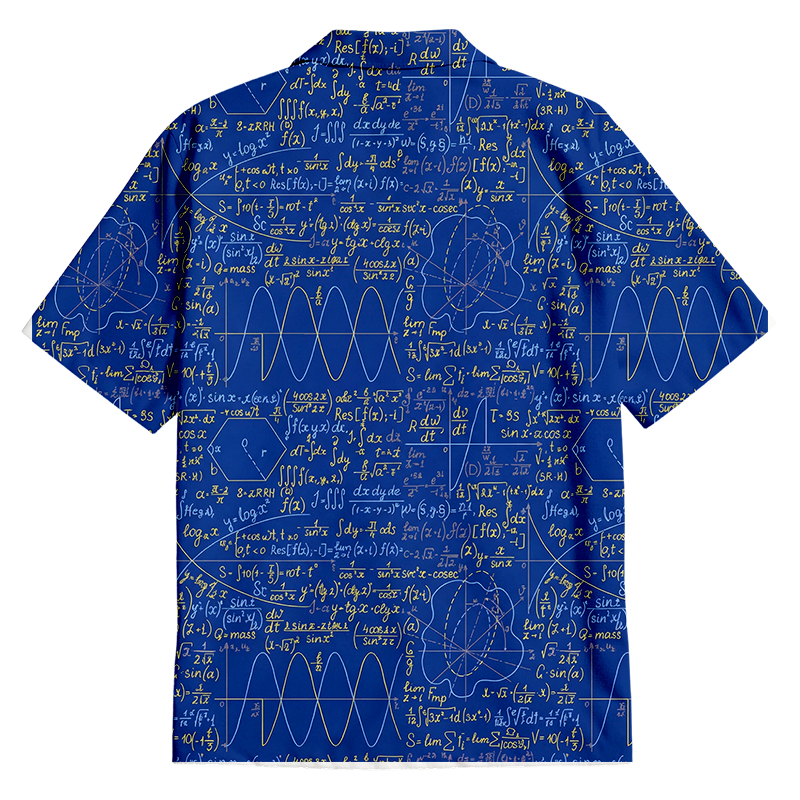 Tokyocanvas Math Function Curve Button Up Pocket Shirt