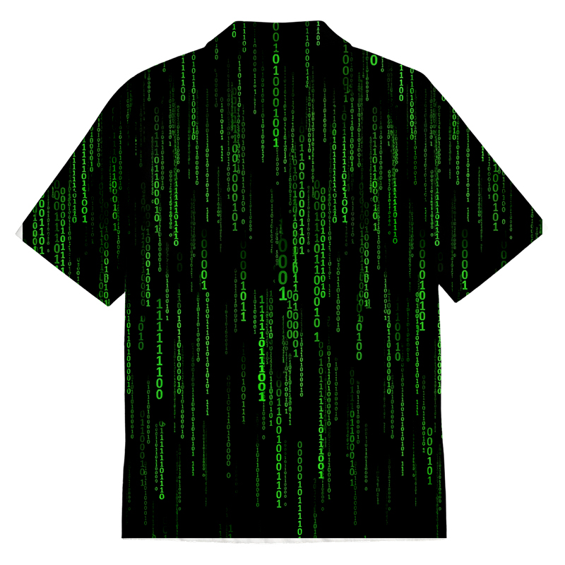 Tokyocanvas Follow the White Rabbit Black Green Design Art Button Up Pocket Shirt