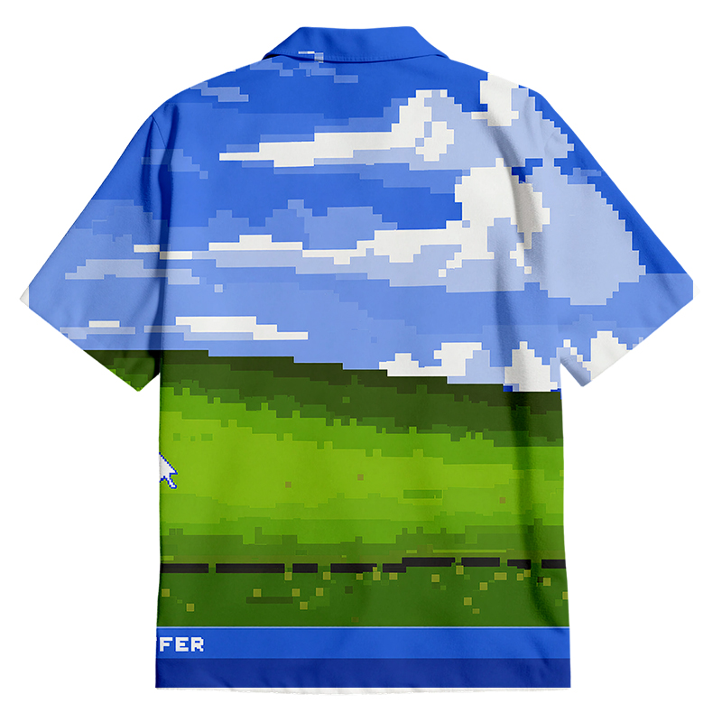 Tokyocanvas Win XP Wallpaper Pixel Button Up Pocket Shirt