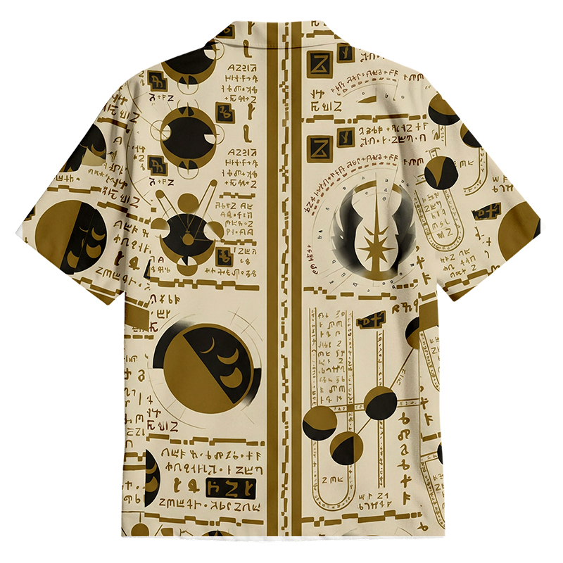 Tokyocanvas Sacred Jedi Text Button Up Pocket Shirt