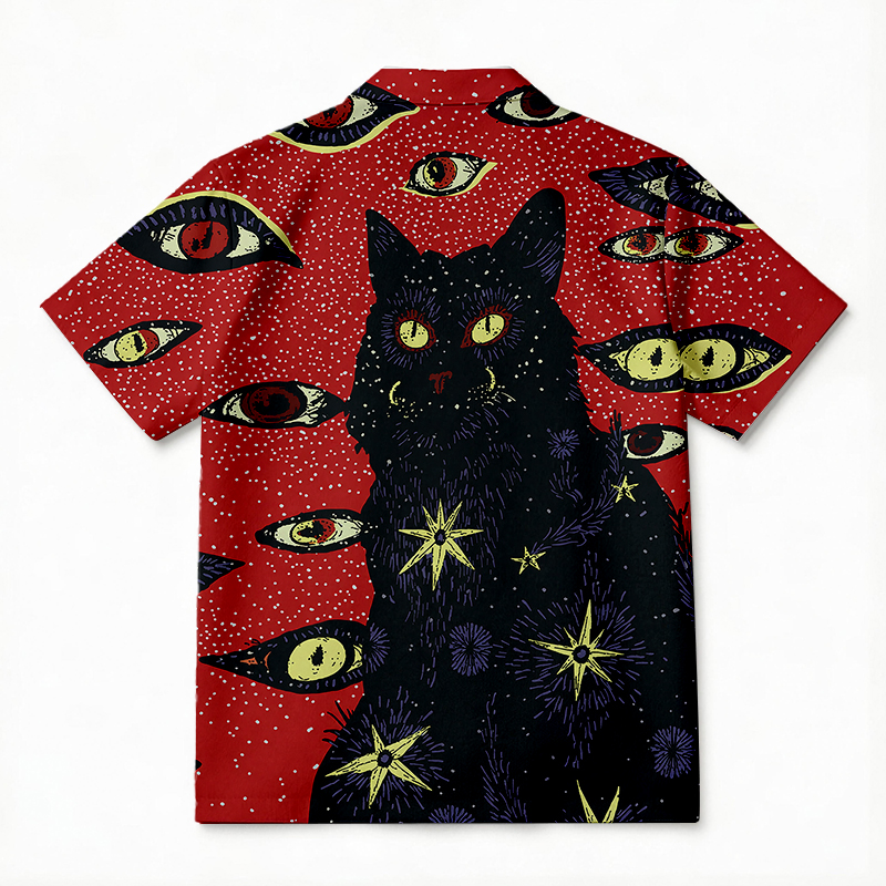 Tokyocanvas Staring Cat Void Hawaiian Shirt