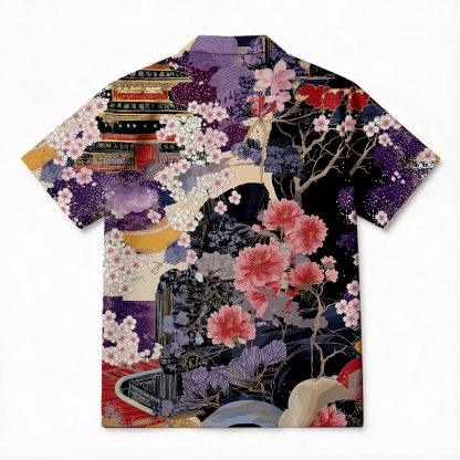 Tokyocanvas Sakura Cherry Blossom Hawaiian Shirt