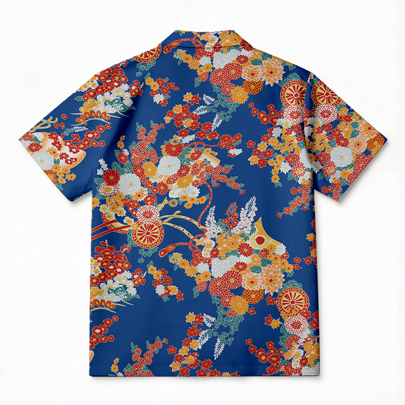 Tokyocanvas Summer Flowers Hawaiian Shirt