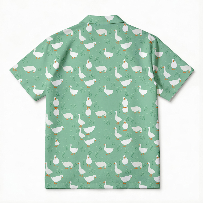 Tokyocanvas Goose Garden Hawaiian Shirt
