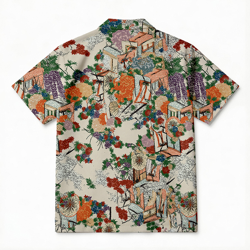 Tokyocanvas Goshoguruma Hawaiian Shirt