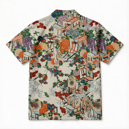 Tokyocanvas Goshoguruma Hawaiian Shirt