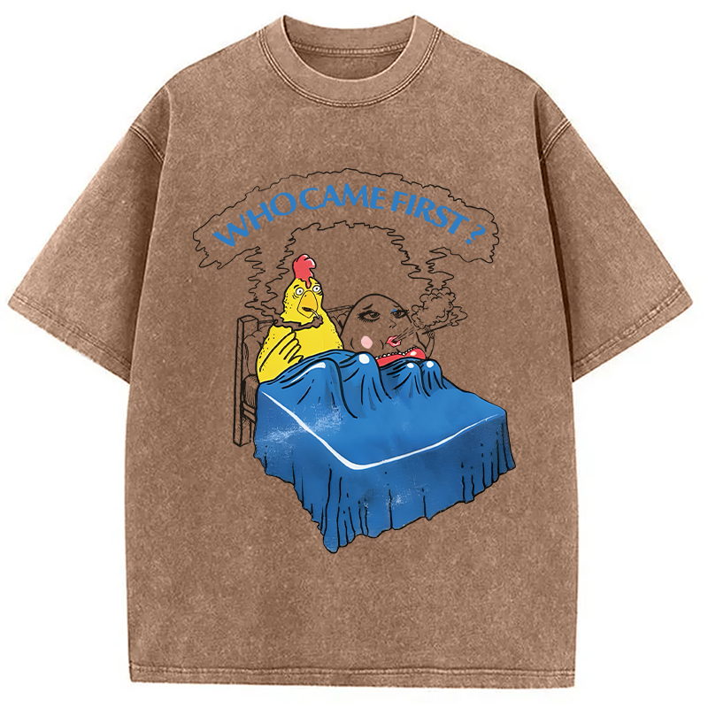 Tokyocanvas Who Came First Washed T-Shirt