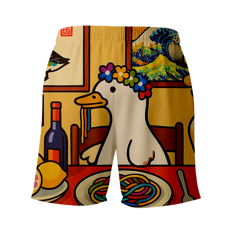 Tokyocanvas More Spaghetti Less Upsetti Goose Swim Short