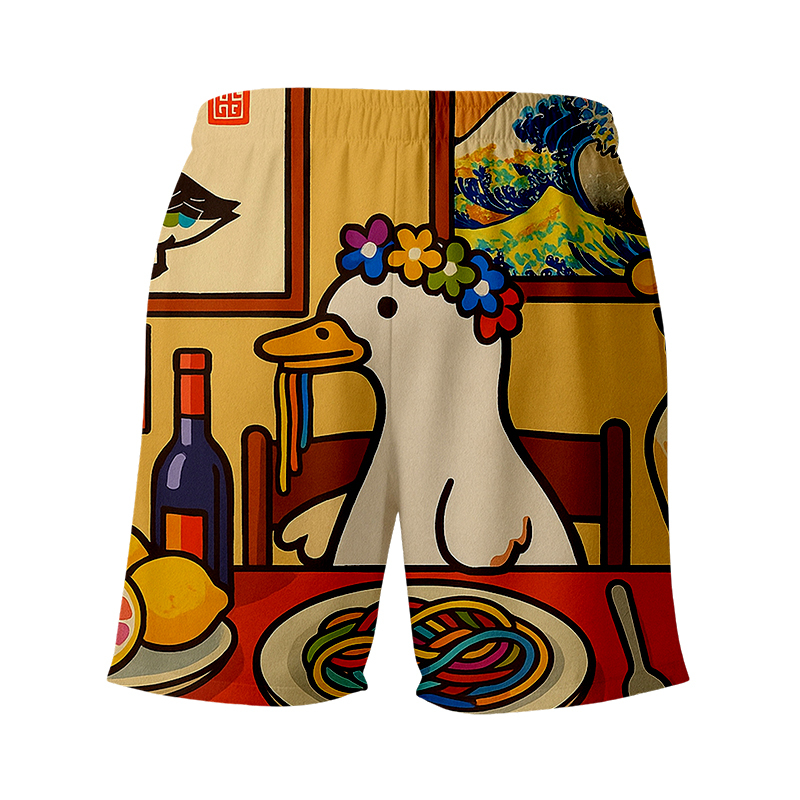 Tokyocanvas More Spaghetti Less Upsetti Goose Swim Short