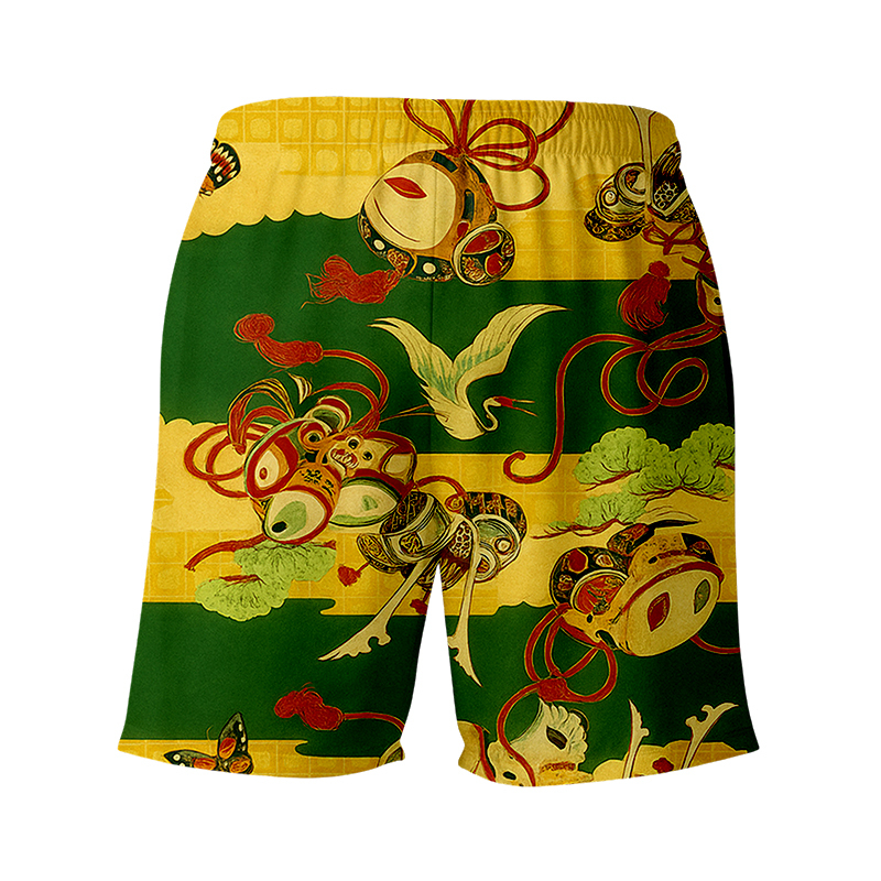 Tokyocanvas Japanese Vinatge Pattern Swim Short