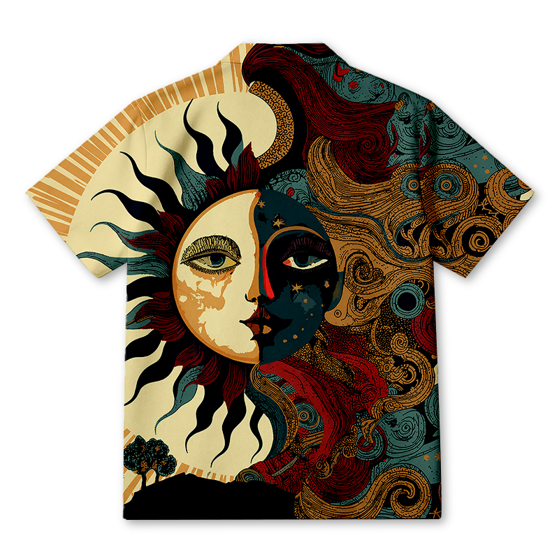 Tokyocanvas Sun Moon Fusion Hawaiian Shirt