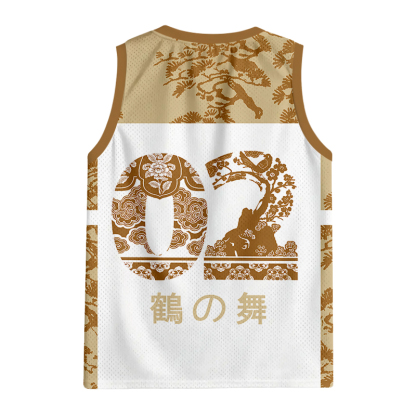 Tokyocanvas Ancient Pines & Cranes Jersey Tank