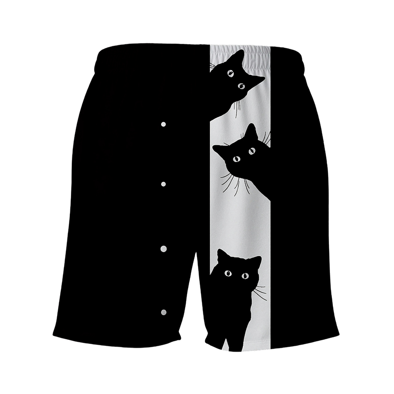 Tokyocanvas Black Cat Swim Short