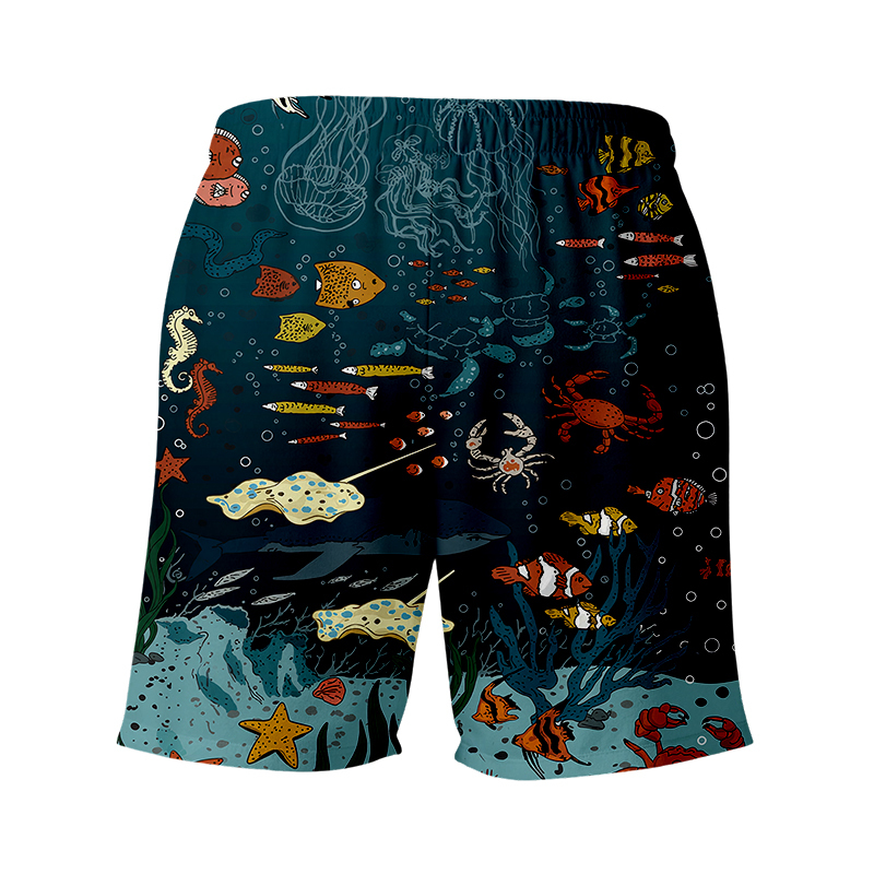 Tokyocanvas Blue Ocean Swim Short