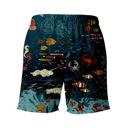 Tokyocanvas Blue Ocean Swim Short