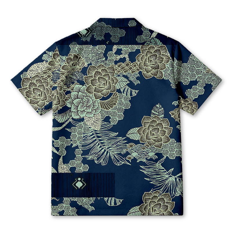 Tokyocanvas Stillness & Zen & Lotus Hawaiian Shirt
