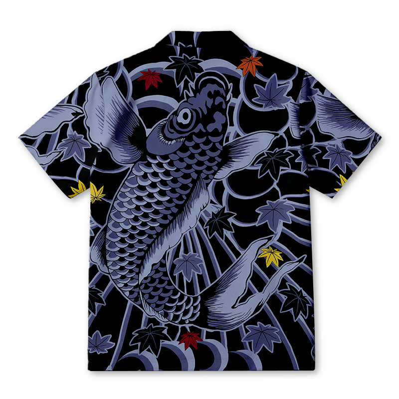 Tokyocanvas Koi Fish Hawaiian Shirt