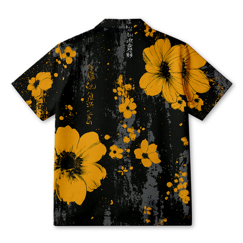 Tokyocanvas Summer Yellow Flower Hawaiian Shirt