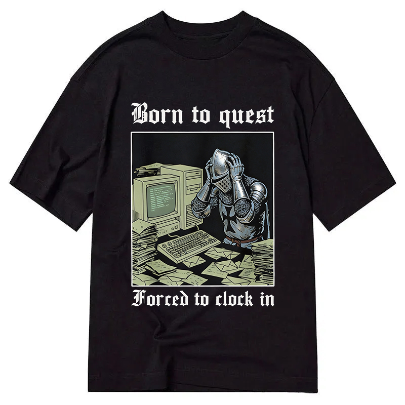 Tokyocanvas Born to Quest Forced to Clock Classic T-Shirt