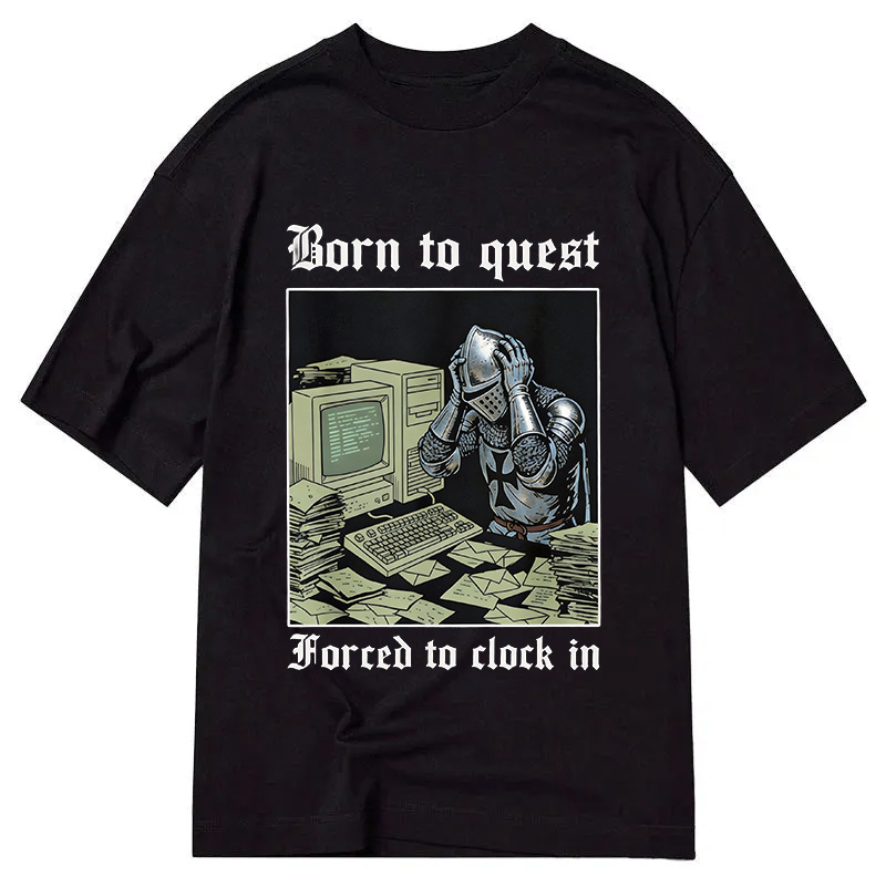 Tokyocanvas Born to Quest Forced to Clock Classic T-Shirt