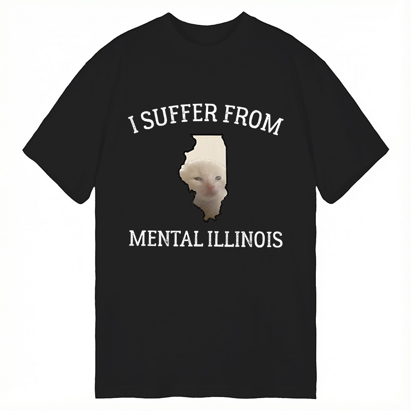 Tokyocanvas Mental Illinois Depressed Cat Classic T-Shirt