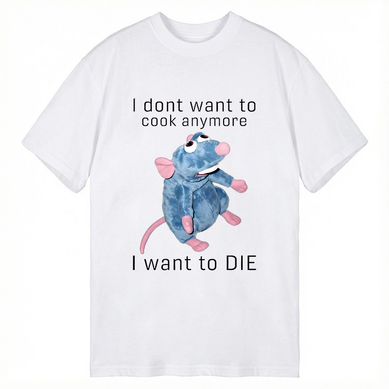 Tokyocanvas I Don't Want To Cook Anymore I Want To Die Rat Classic T-Shirt