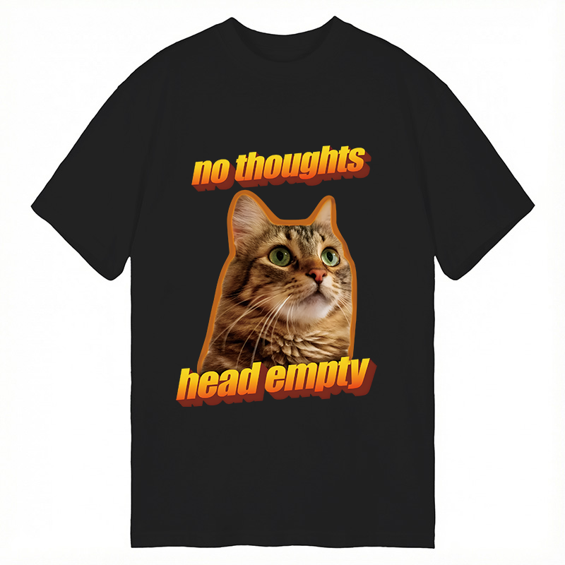 Tokyocanvas No Thoughts Head Empty Cat Meme Classic T-Shirt