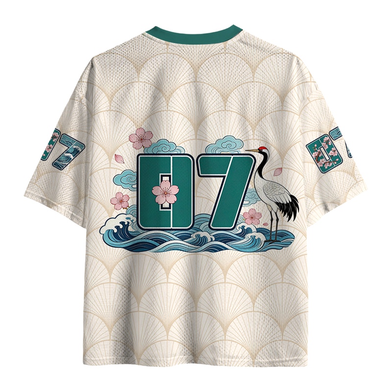 Tokyocanvas Various Types Of Cranes Mesh Jersey