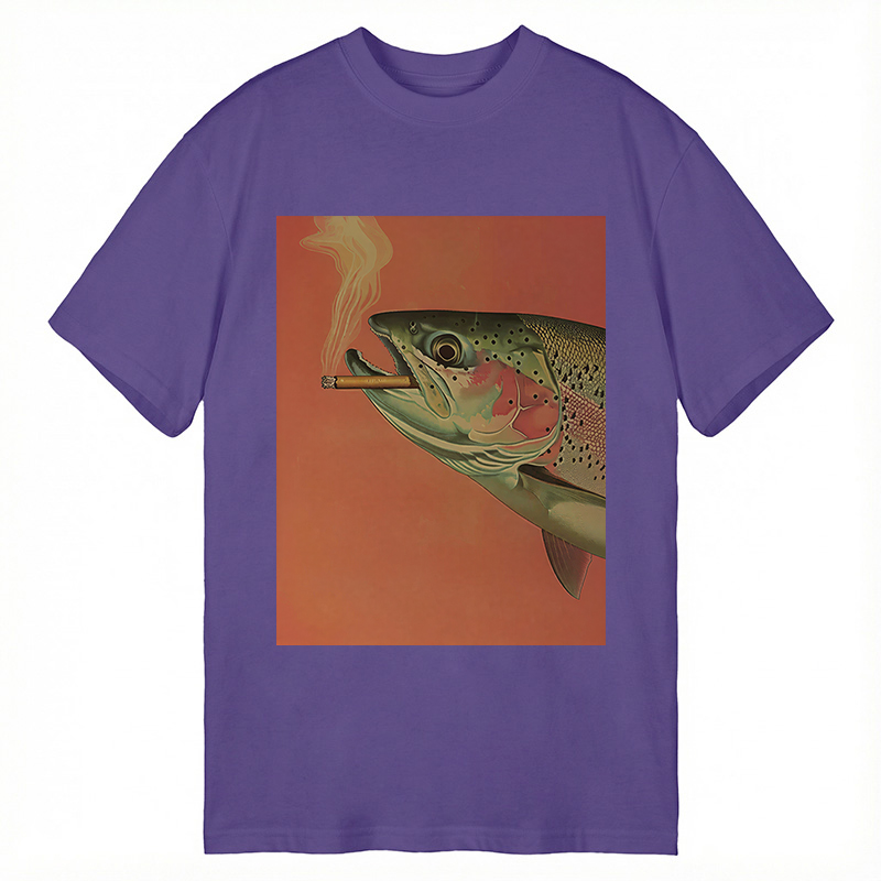 Tokyocanvas Trout Smoking A Cigarette Classic T-Shirt