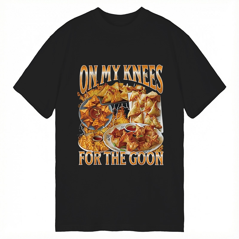 Tokyocanvas On My Knees Funny Crab Rangoon Meme Classic T-Shirt