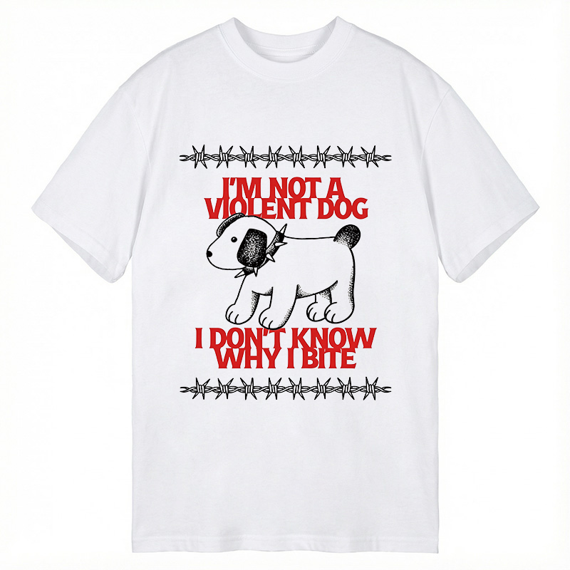 Tokyocanvas I'm Not A Violent Dog I Don't Know Why I Bite Classic T-Shirt