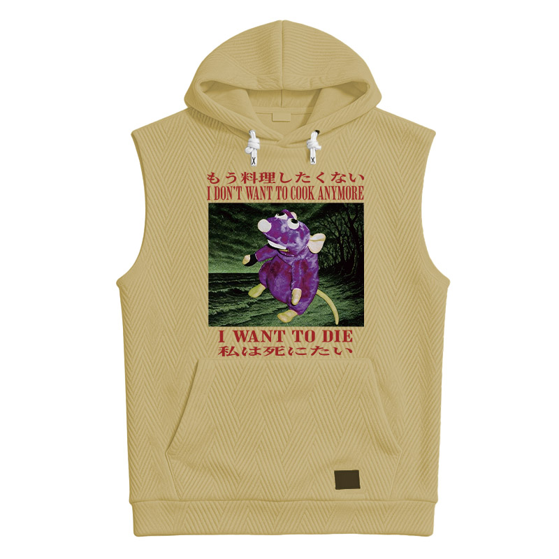 Tokyocanvas I Don't Want to Cook Hooded Tank
