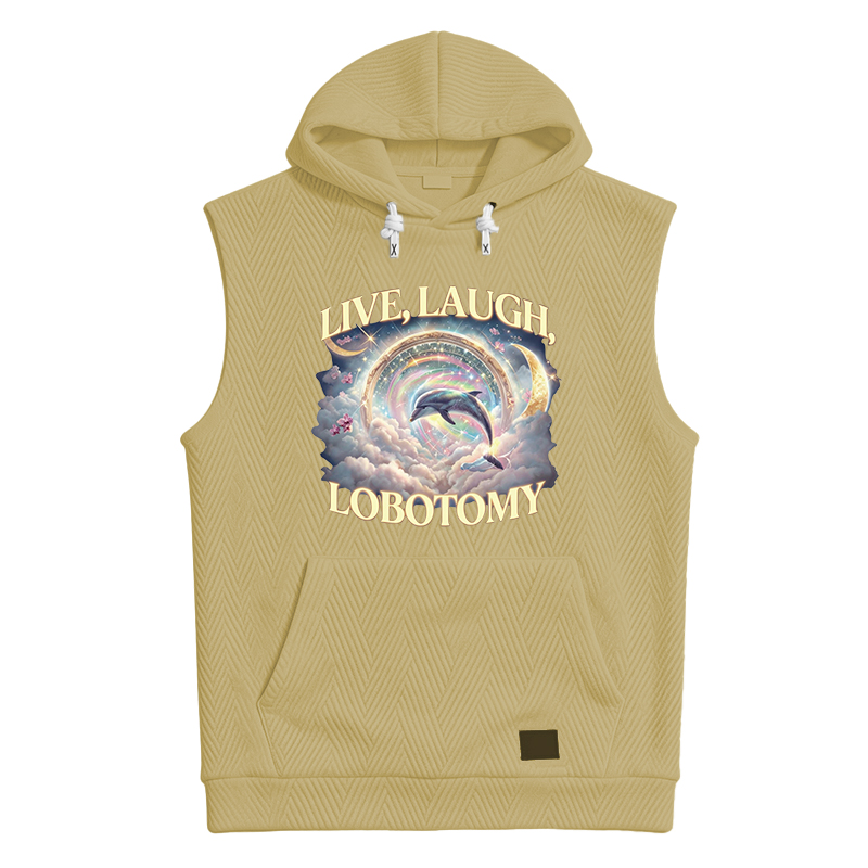 Tokyocanvas Live Laugh Lobotomy Funny Dolphin Meme Hooded Tank