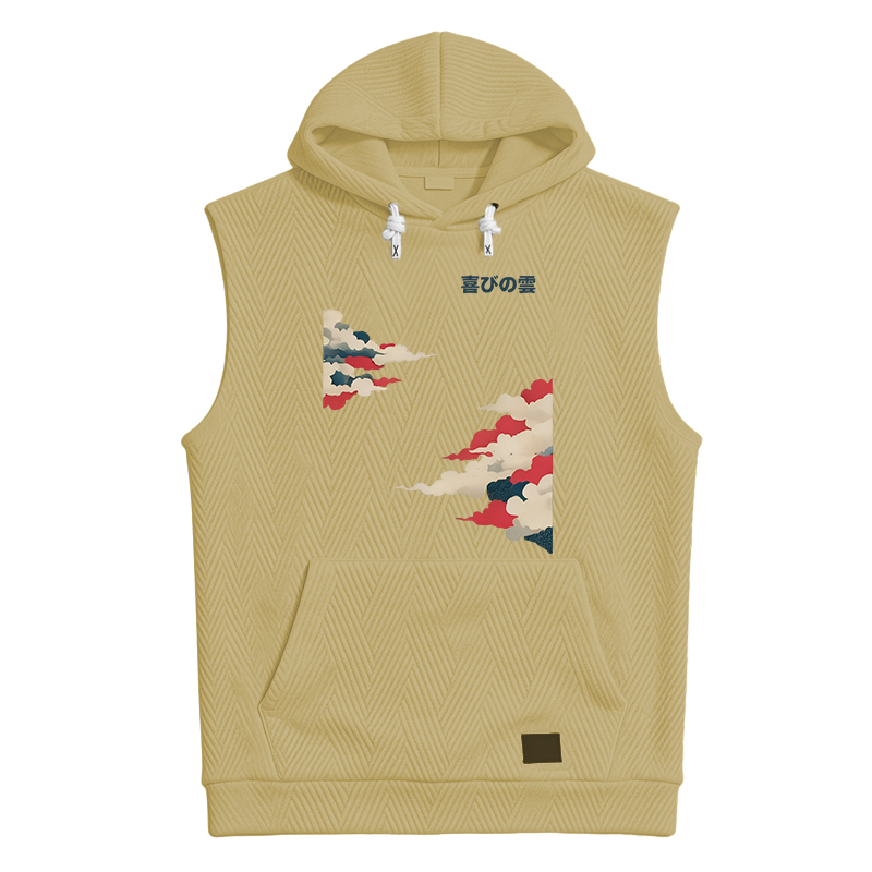 Tokyocanvas Japanese Clouds Hooded Tank