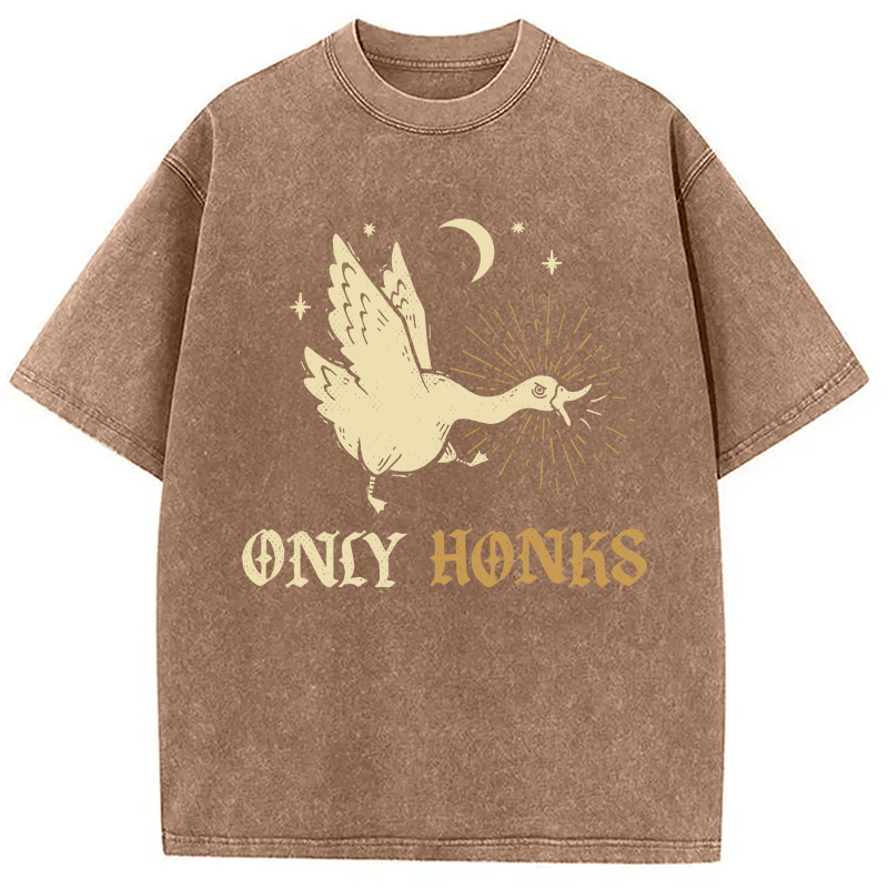 Tokyocanvas Only Honks Goose Washed T-Shirt