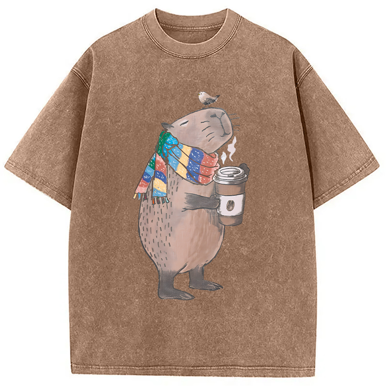 Tokyocanvas Coffeebara Washed T-Shirt