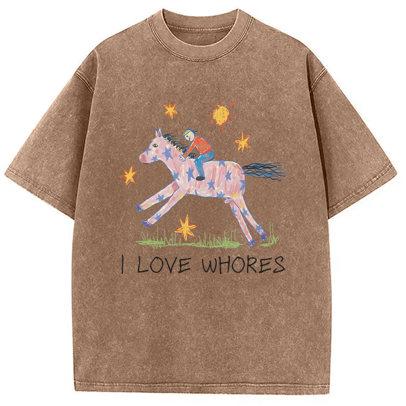 Tokyocanvas I Love Whores Washed T-Shirt