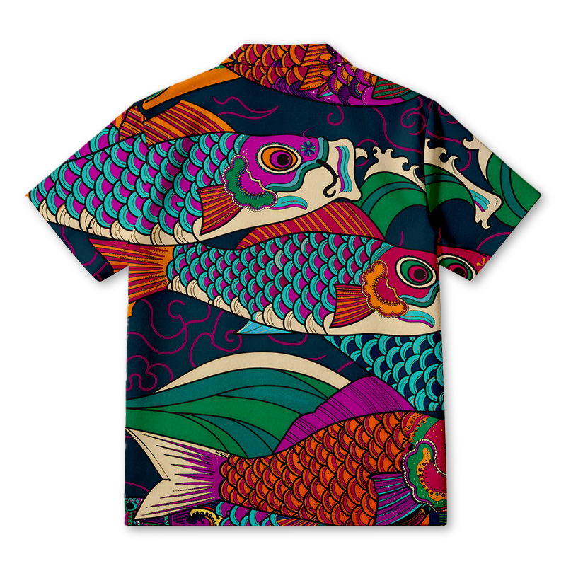 Tokyocanvas Japanese Koinobori Hawaiian Shirt