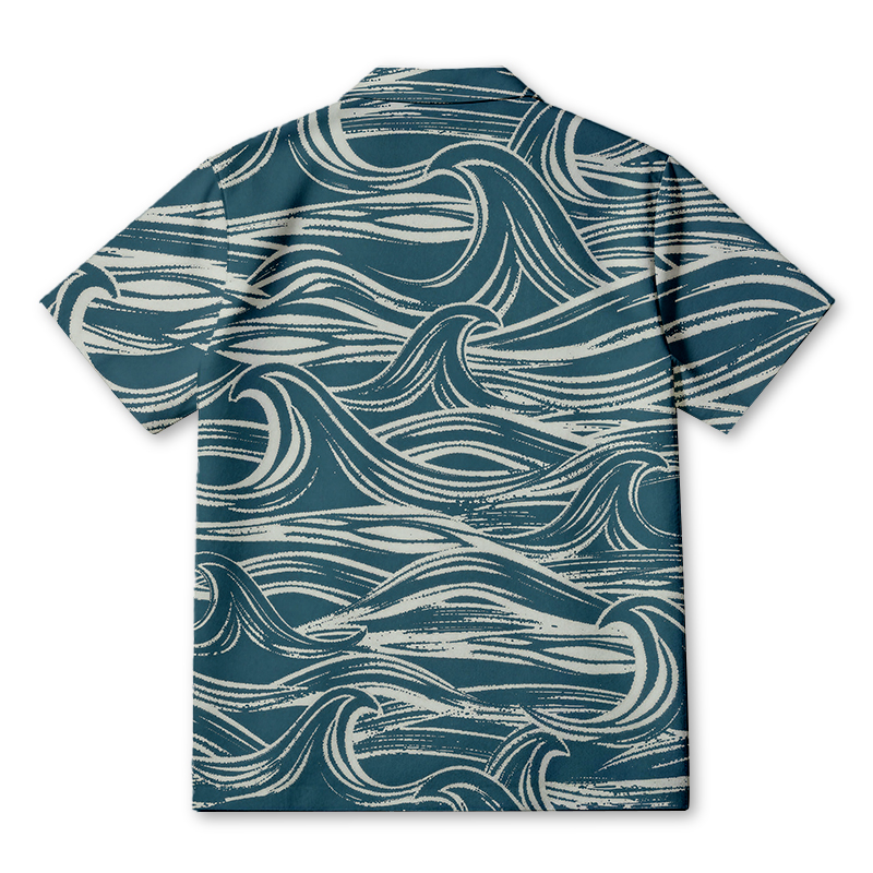 Tokyocanvas Japanese wave Hawaiian Shirt
