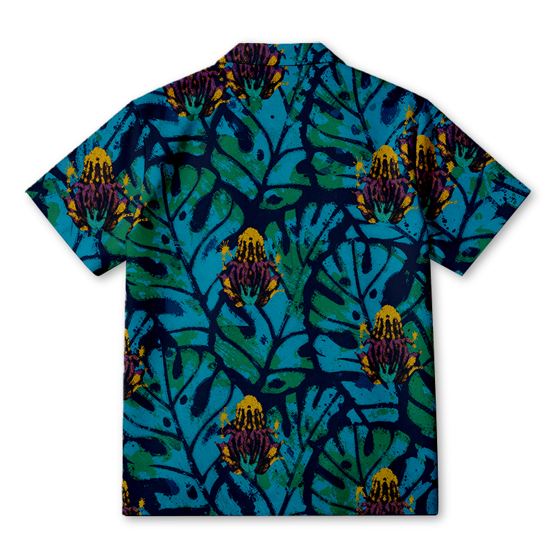 Tokyocanvas Japanese Retro Frog Hawaiian Shirt