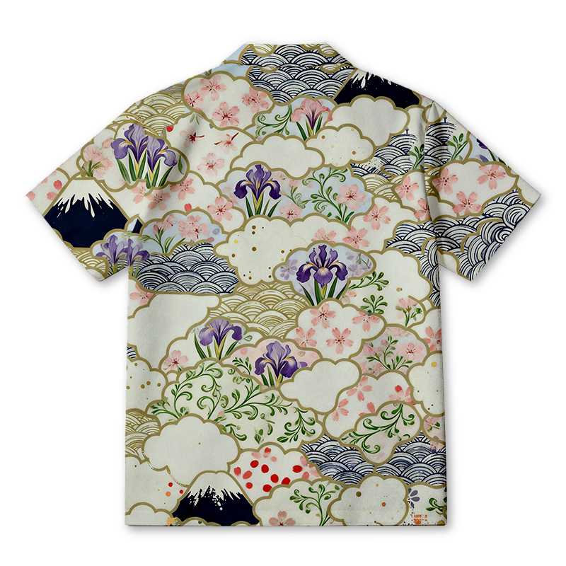 Tokyocanvas Blossoms Silhouettes Hawaiian Shirt