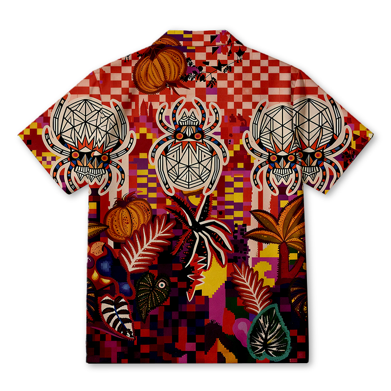 Tokyocanvas Spiders In The Rainforest Hawaiian Shirt