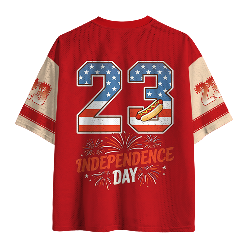 Tokyocanvas America Raccoon Hot Dog Mesh Jersey